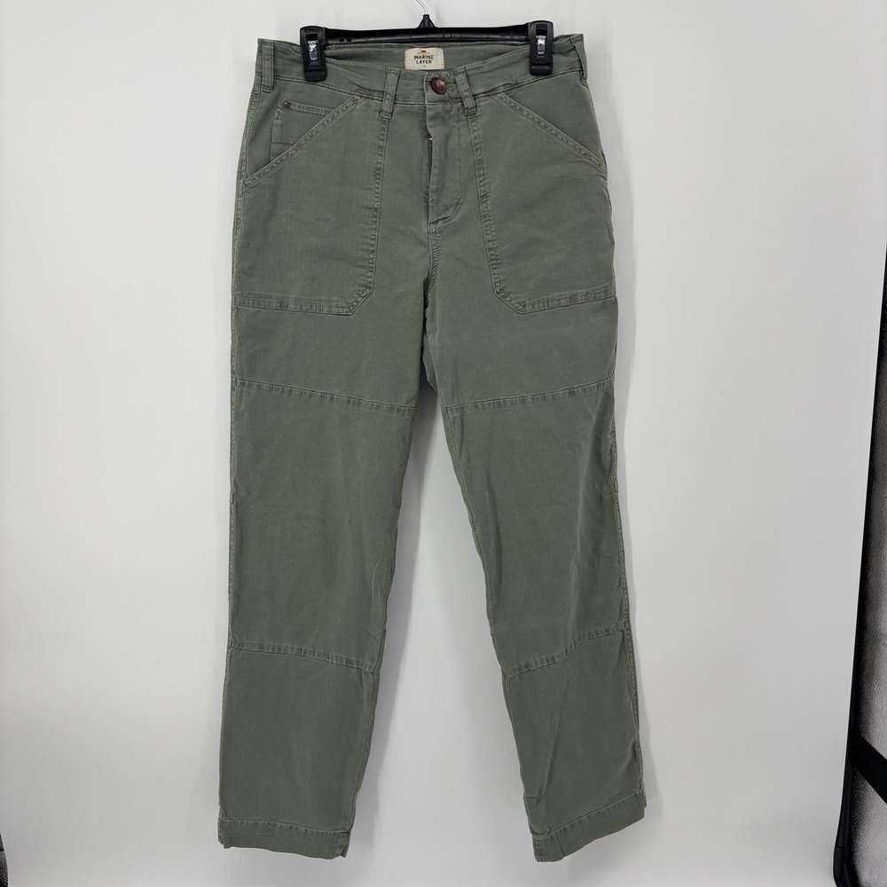 Marine Layer Aria Utility Pants Vintage Olive Green Womens Size 32x30 Cargo